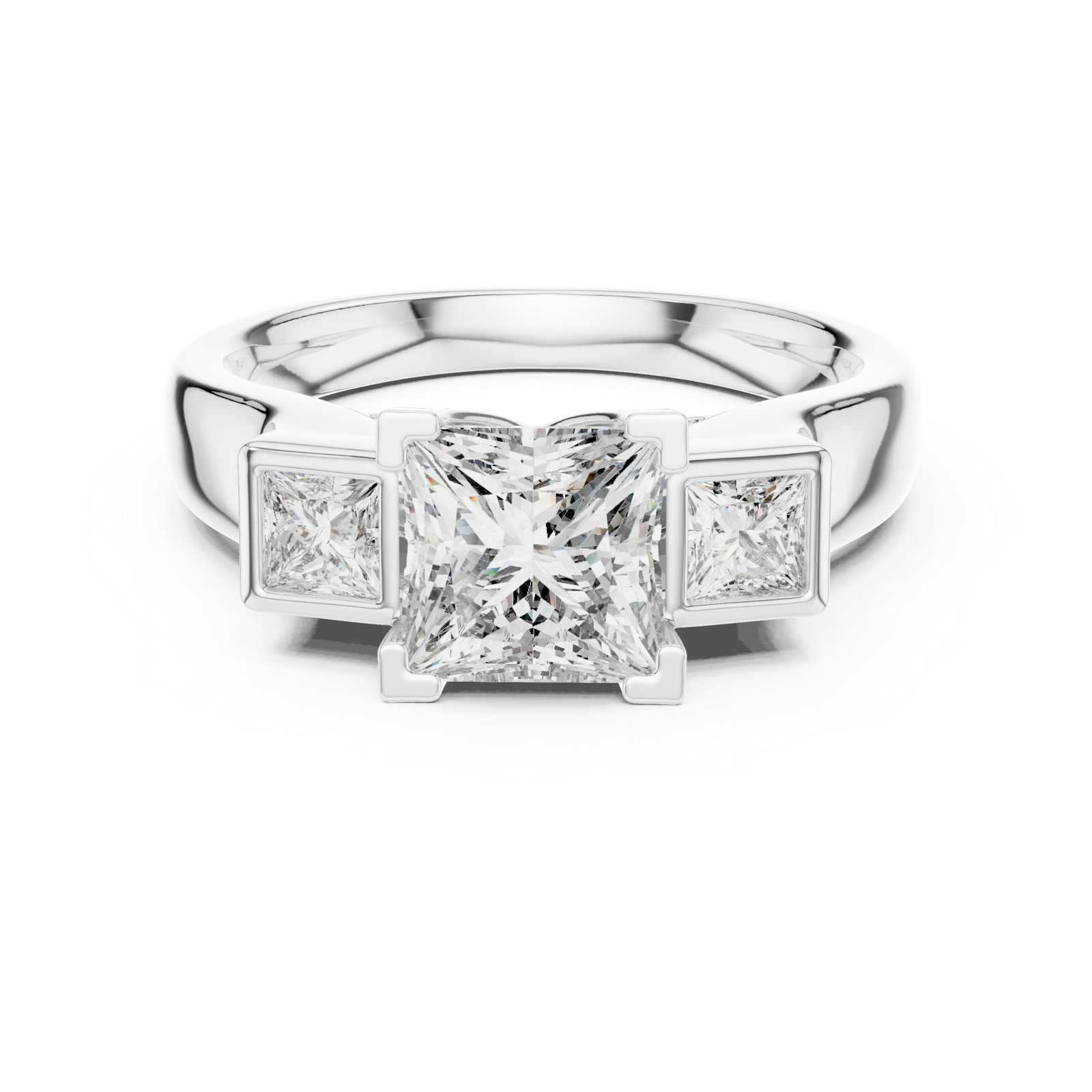 Gold Ring DDLR-178, White Gold, view 4