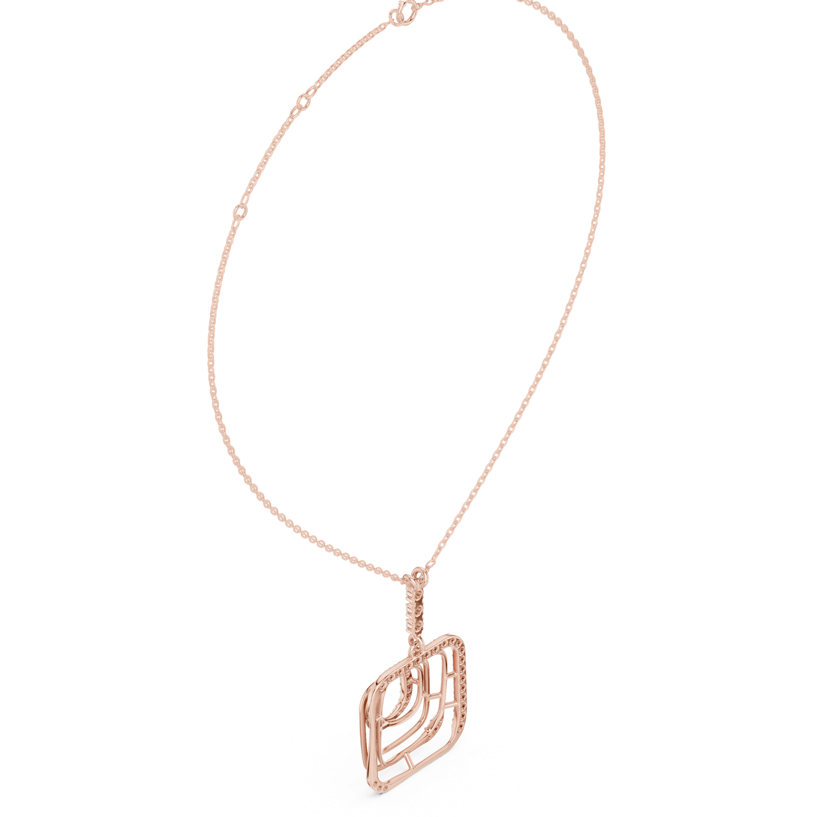 Gold Necklace SBWN (52), Rose Gold, view 2