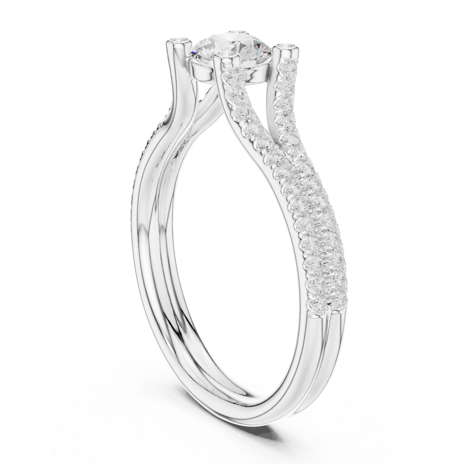 Gold Ring LR-0343, White Gold