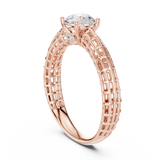 Gold Ring DDLR-810, Rose Gold, view 1