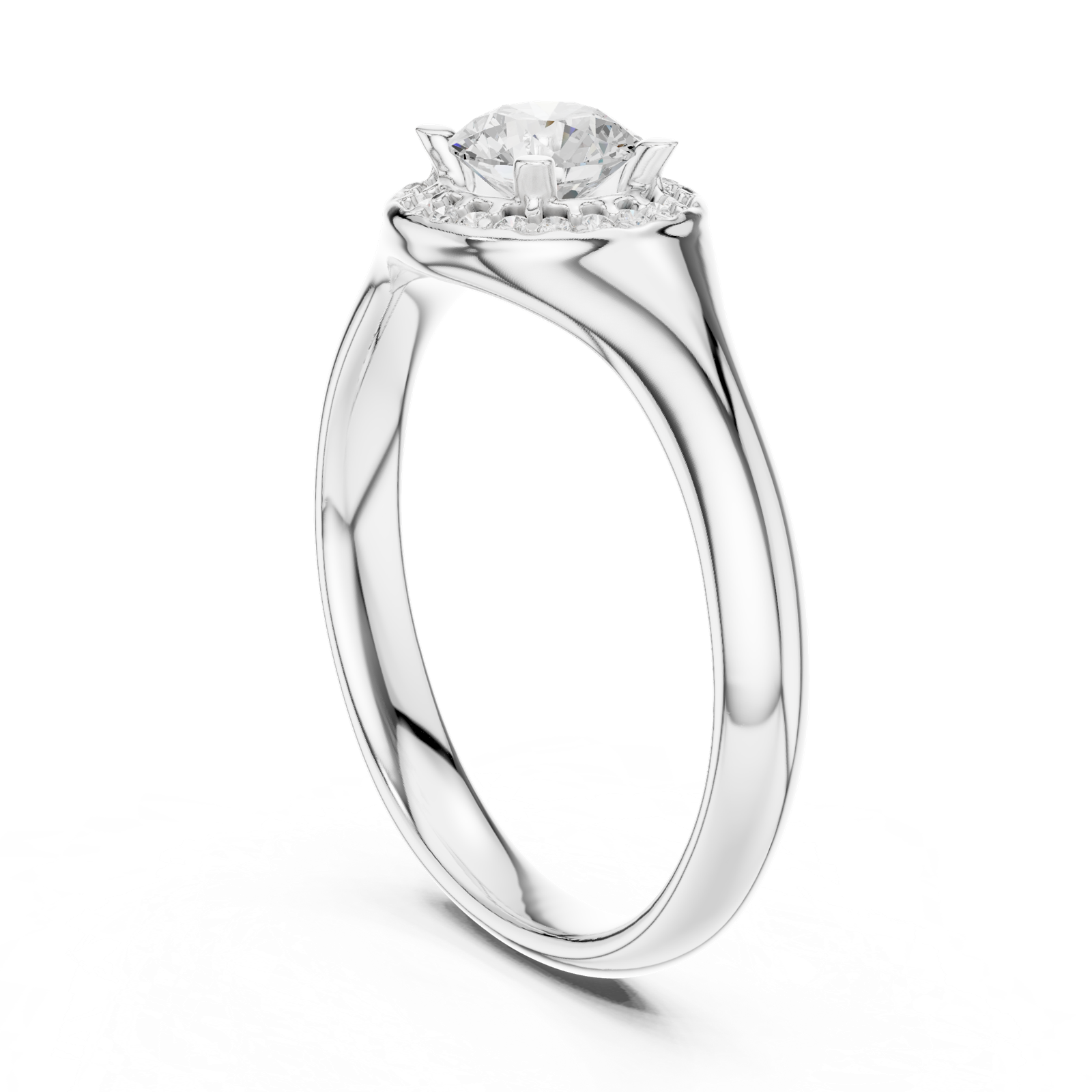 Gold Ring LR-0214, White Gold