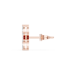 14K Solid Gold Lab Diamond Flower Cluster Earrings, Rose Gold, view 3