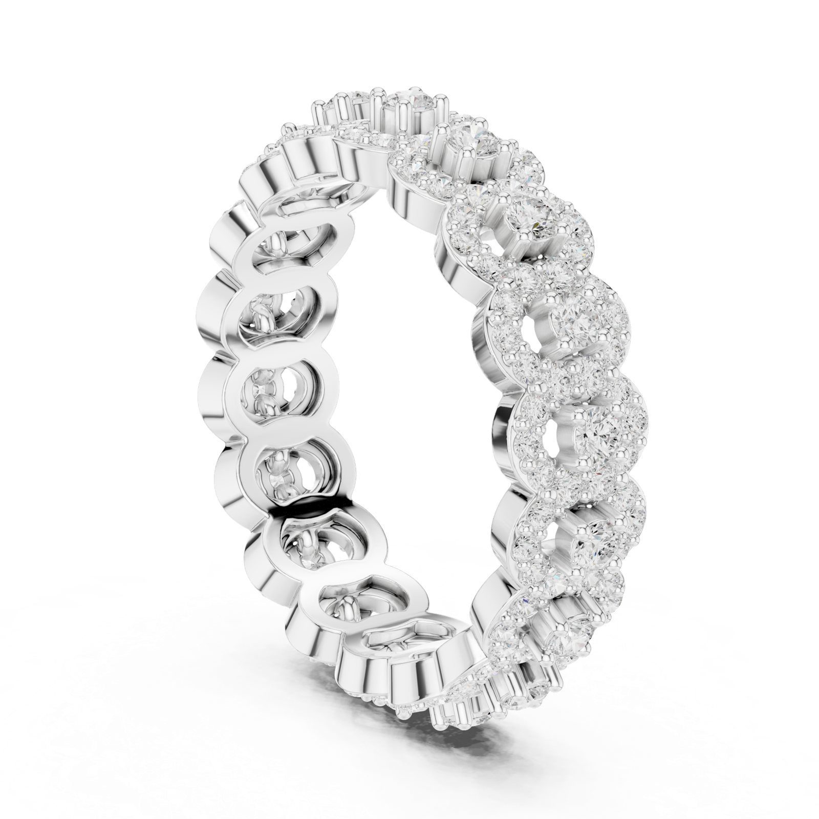 Gold Ring DDLR-366, White Gold