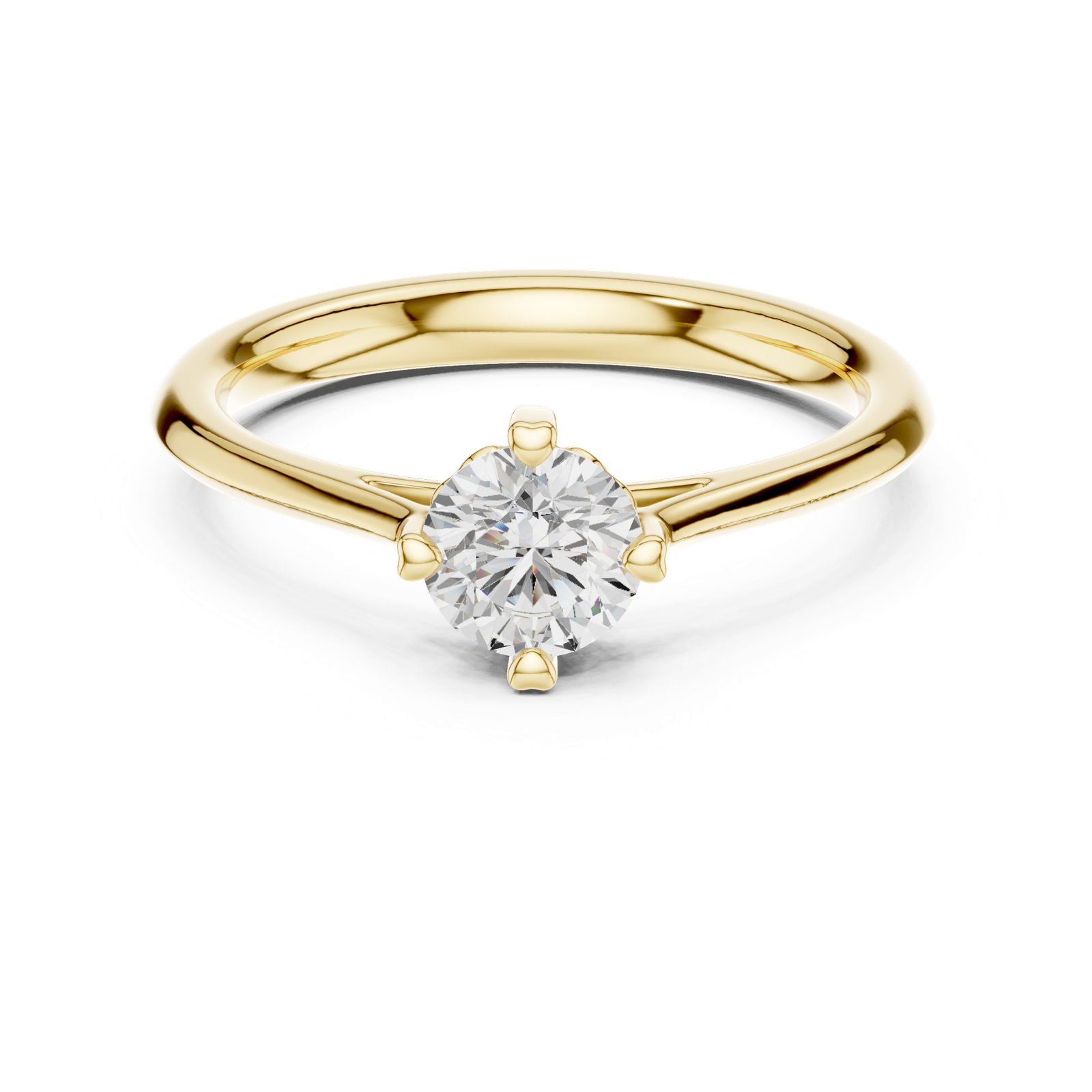 Gold Ring DDLR-548, Yellow Gold, view 4
