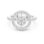 Gold Ring DDLR-823, White Gold, view 4