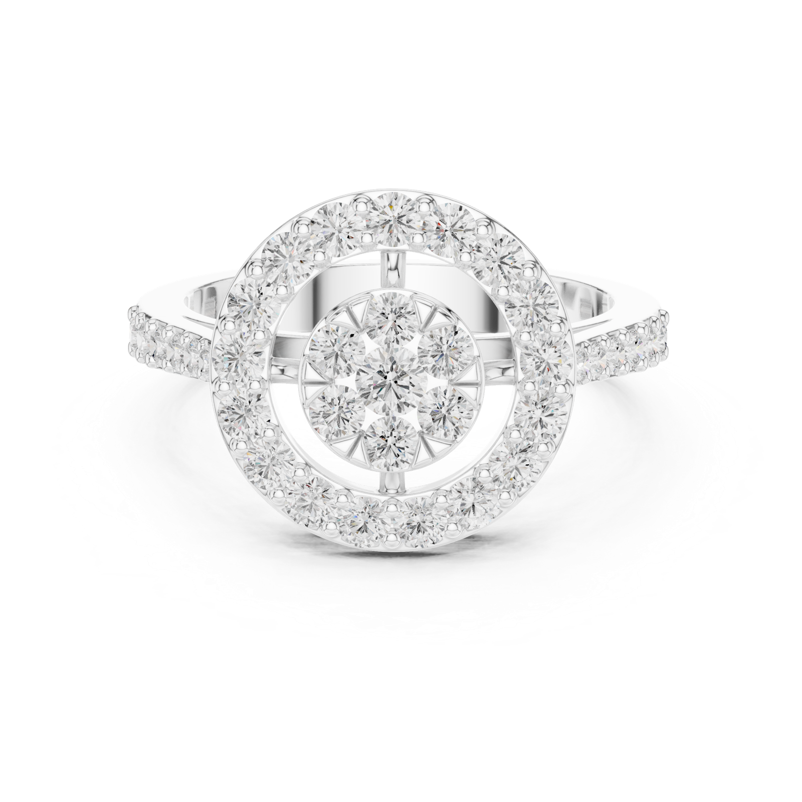 Gold Ring DDLR-823, White Gold, view 4
