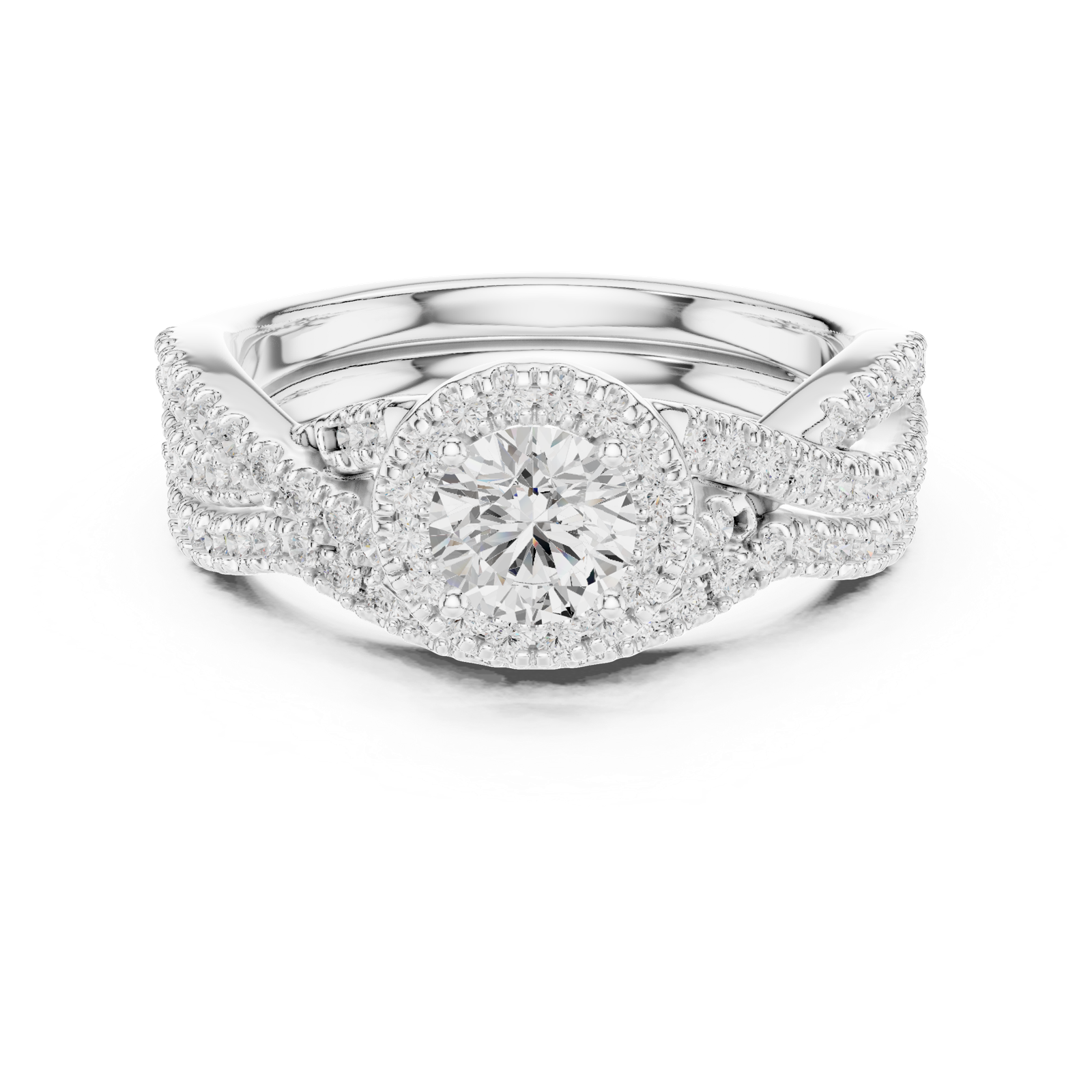 Gold Ring LR-0268, White Gold