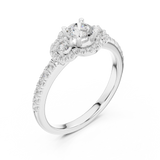 Gold Ring LR-0289, White Gold, view 2