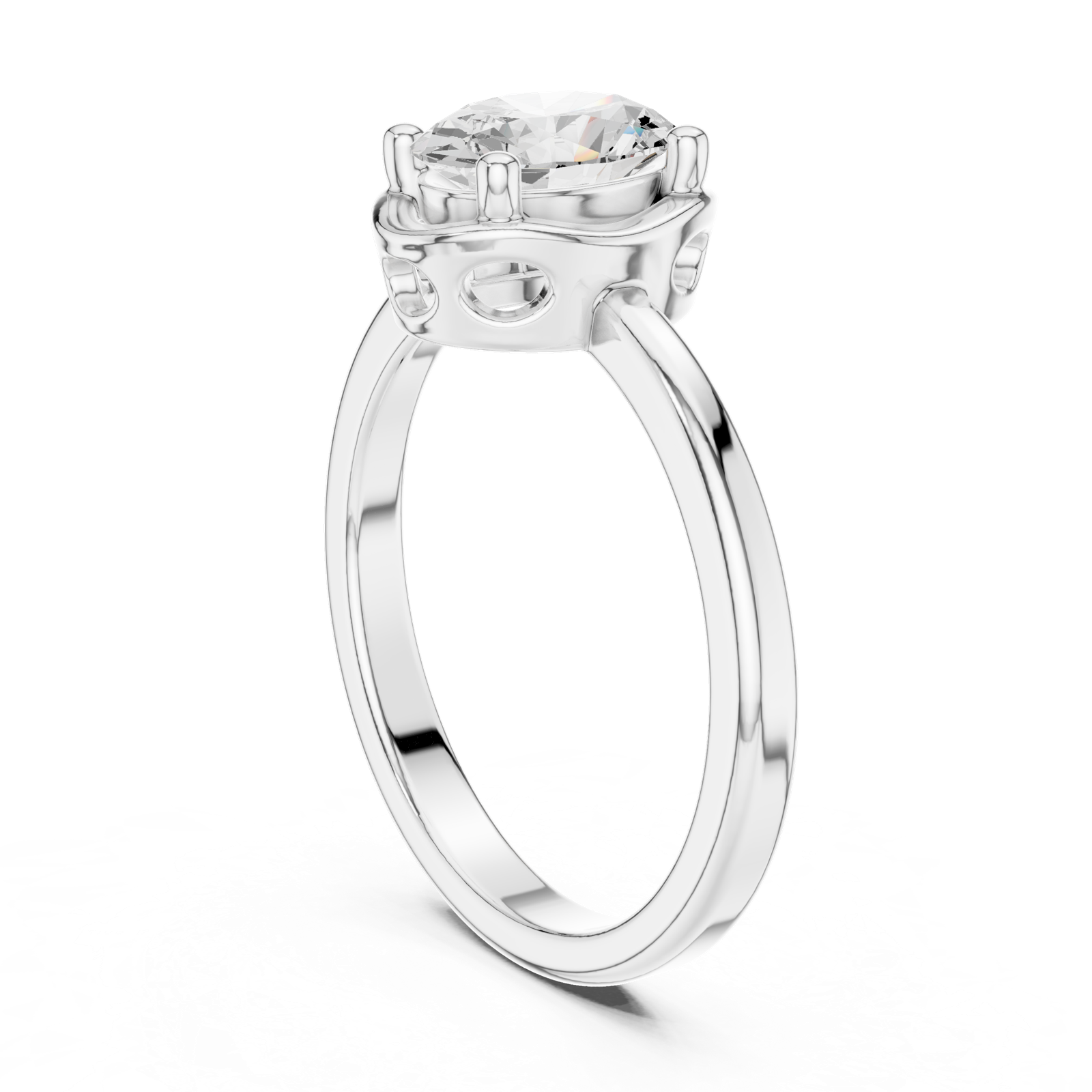 Gold Ring DDLR-504, White Gold