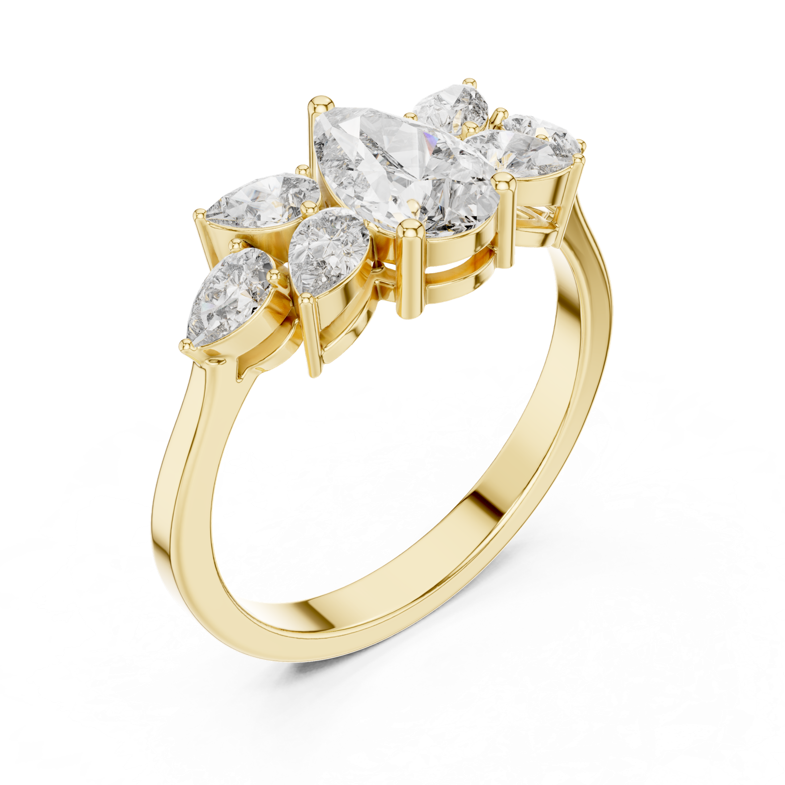 Gold Ring AVBLR-132, Yellow Gold, view 2