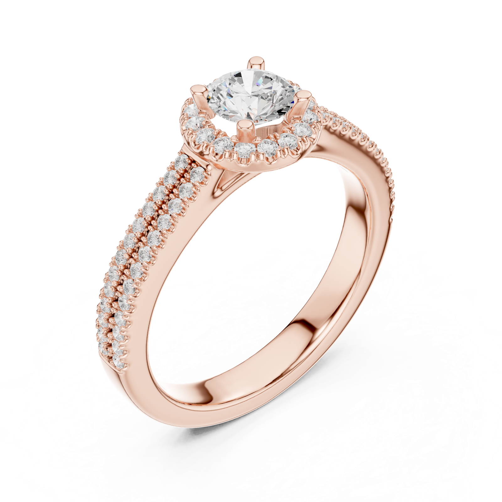 Gold Ring LR-0234, Rose Gold, view 2