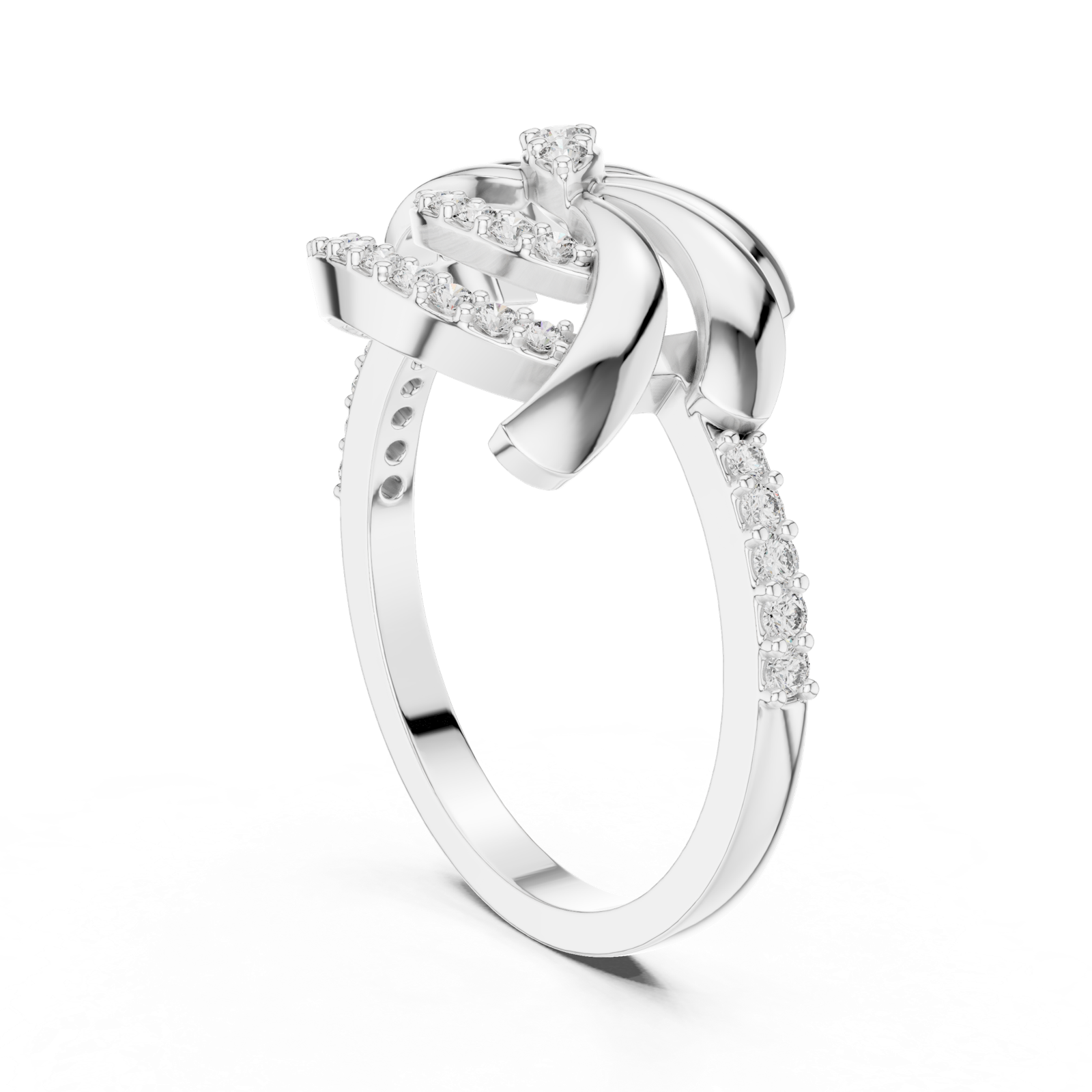 Gold Ring LR-01 (86), White Gold