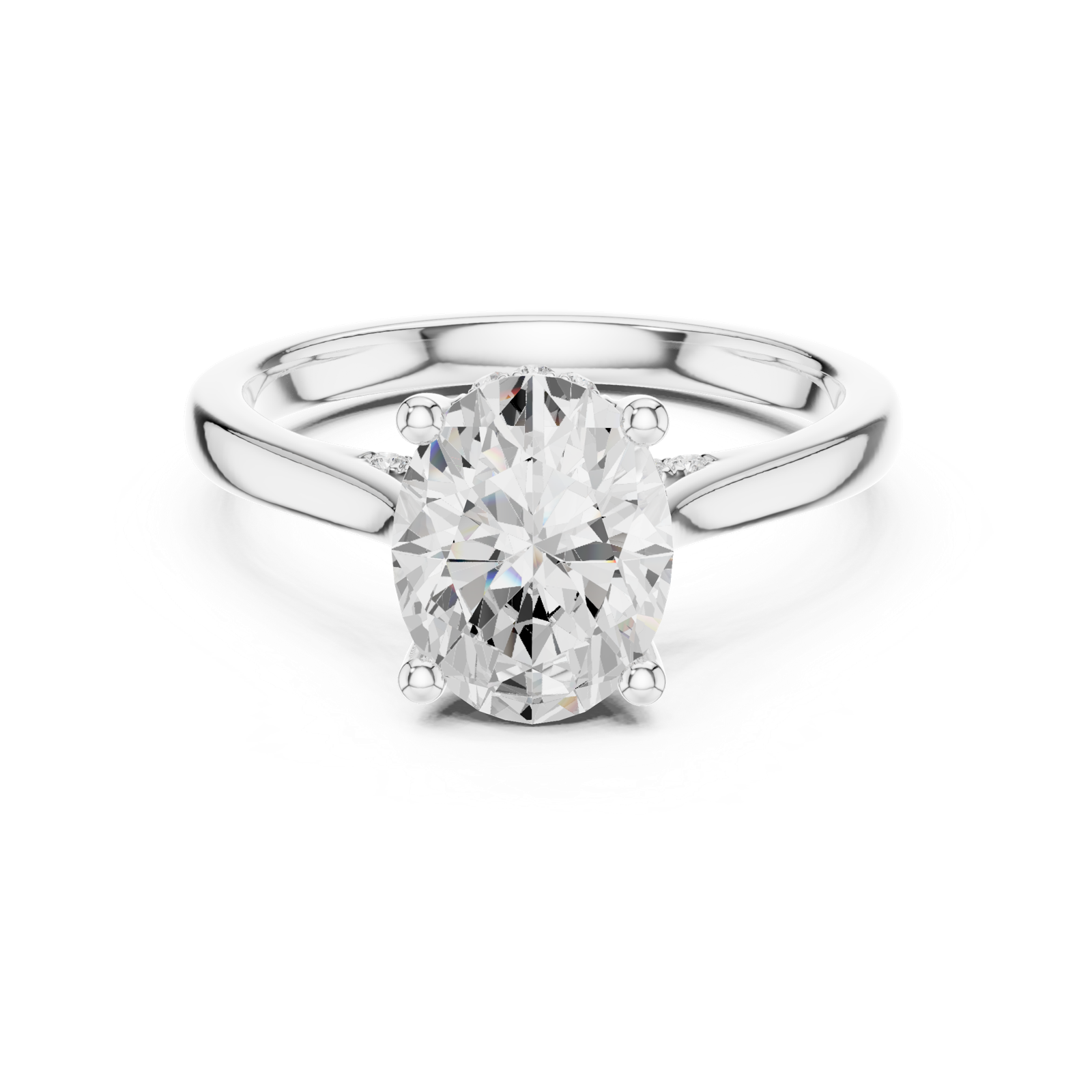 Gold Ring DDLR-986, White Gold, view 4