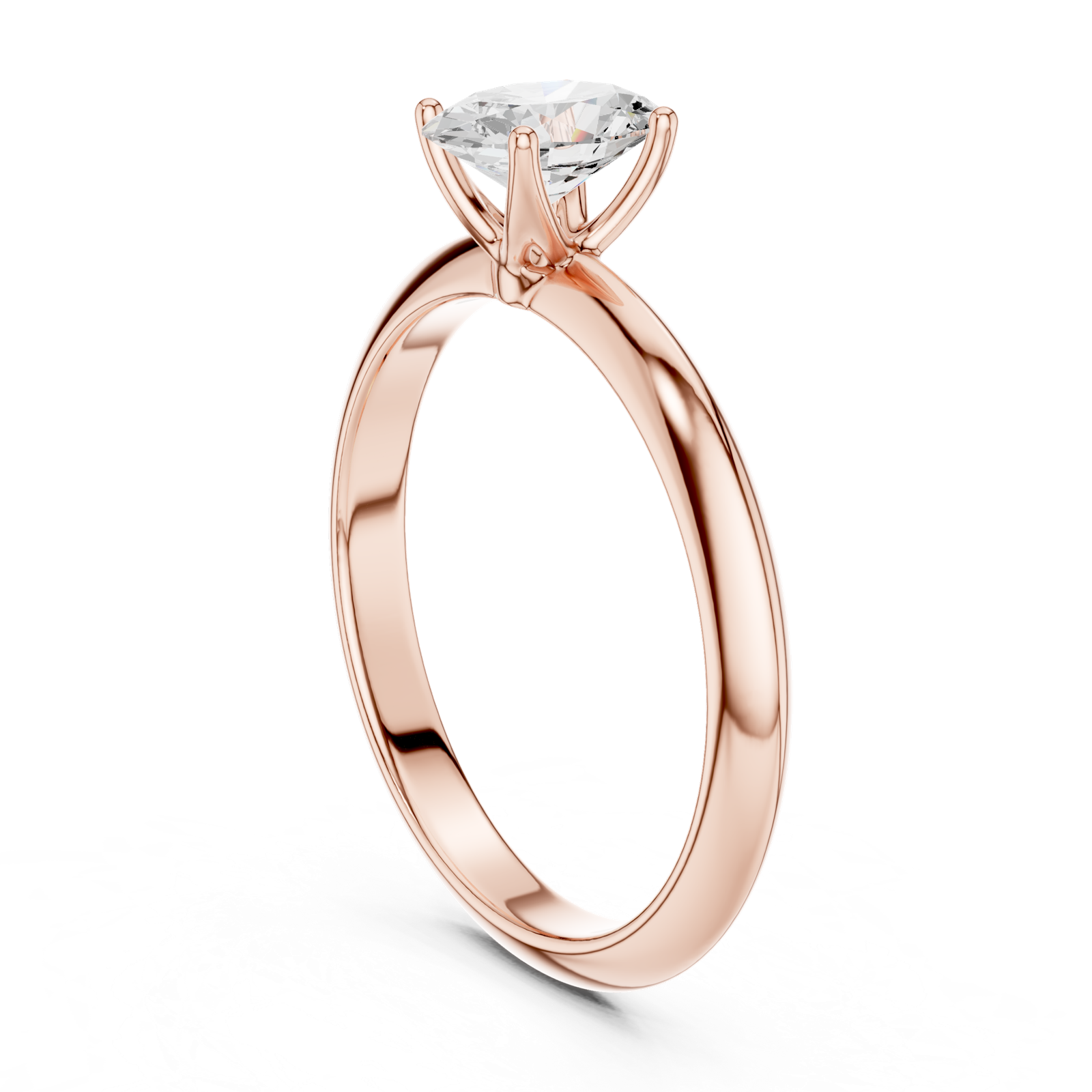 Gold Jewelry L36-6, Oval center stone, Rose Gold, view 1