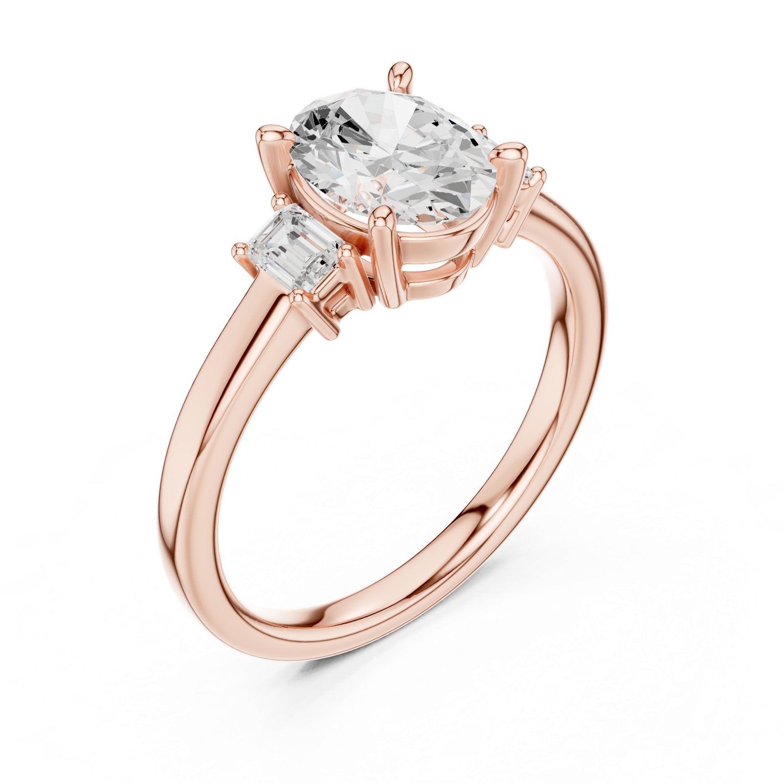 Gold Ring DDLR-869, Rose Gold, view 2