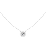 Gold Jewelry, Cushion center stone, White Gold, view 4