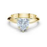Gold Jewelry L36-8, Heart center stone, Yellow Gold