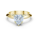 Gold Jewelry L36-8, Heart center stone, Yellow Gold