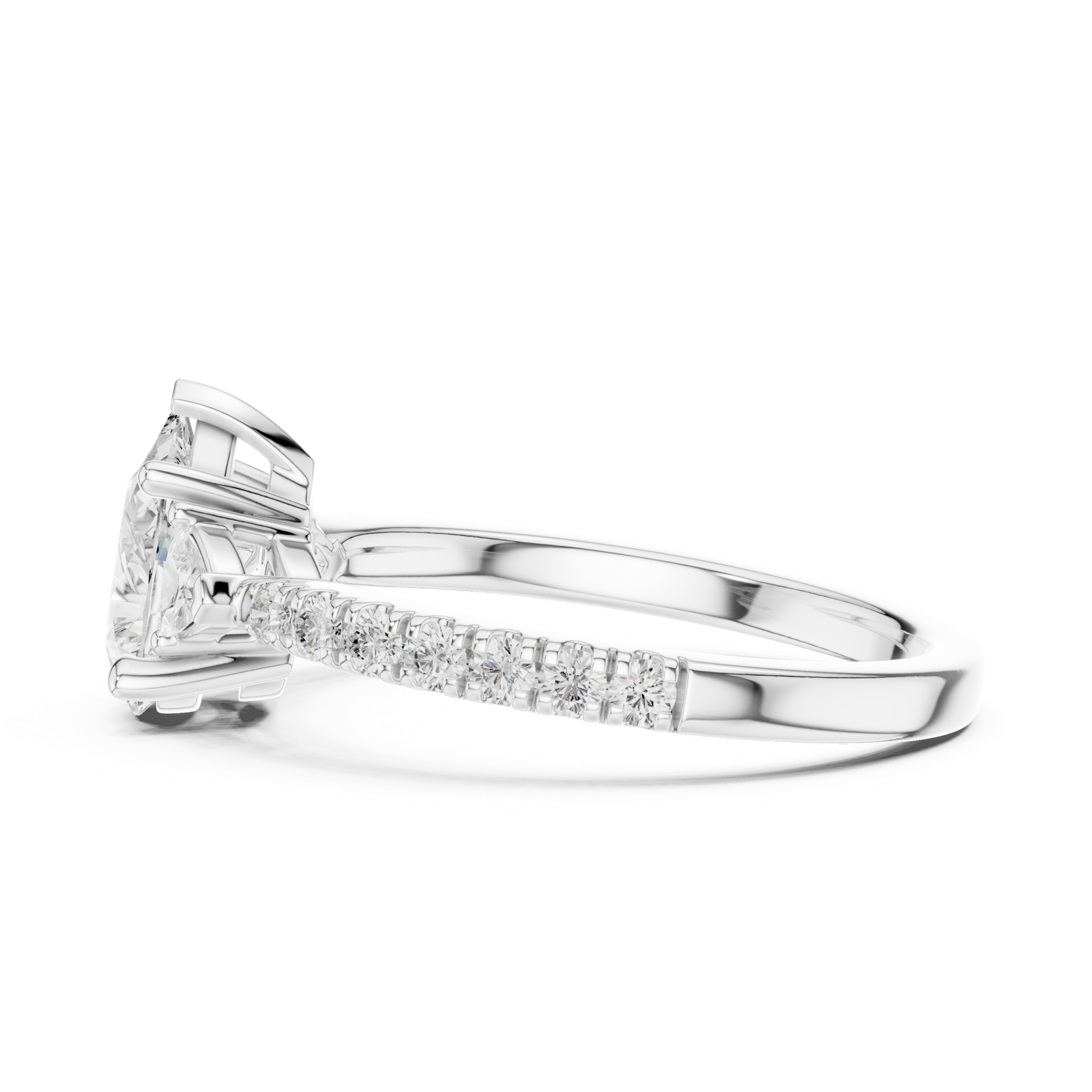 Gold Ring DDLR-860, White Gold, view 3