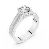 Gold Ring DDLR-191, White Gold, view 2
