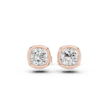 Gold Jewelry, Cushion center stone, Rose Gold