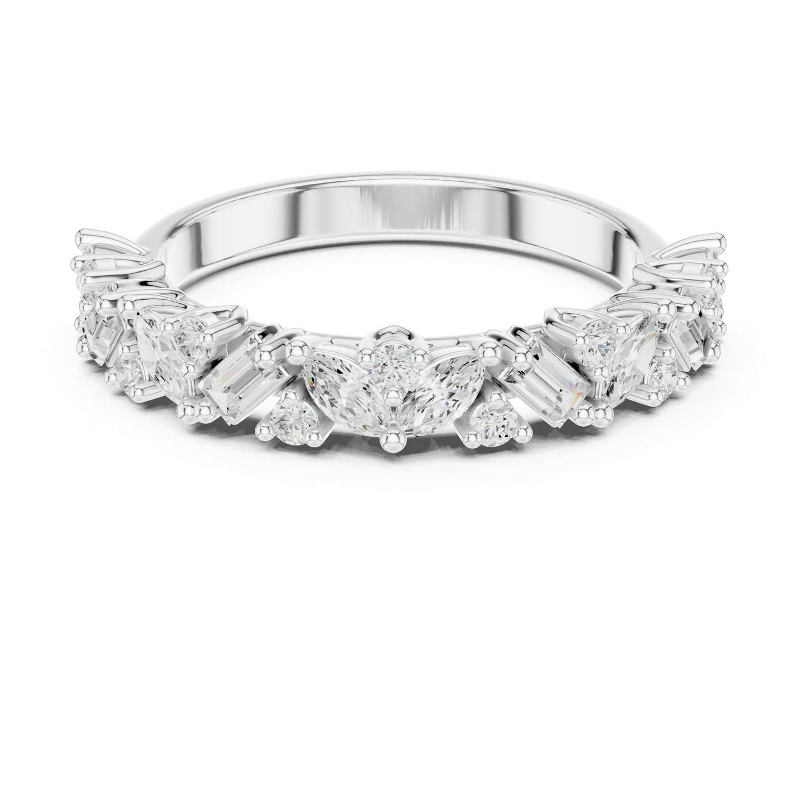 Gold Ring DDLR-318, White Gold, view 4