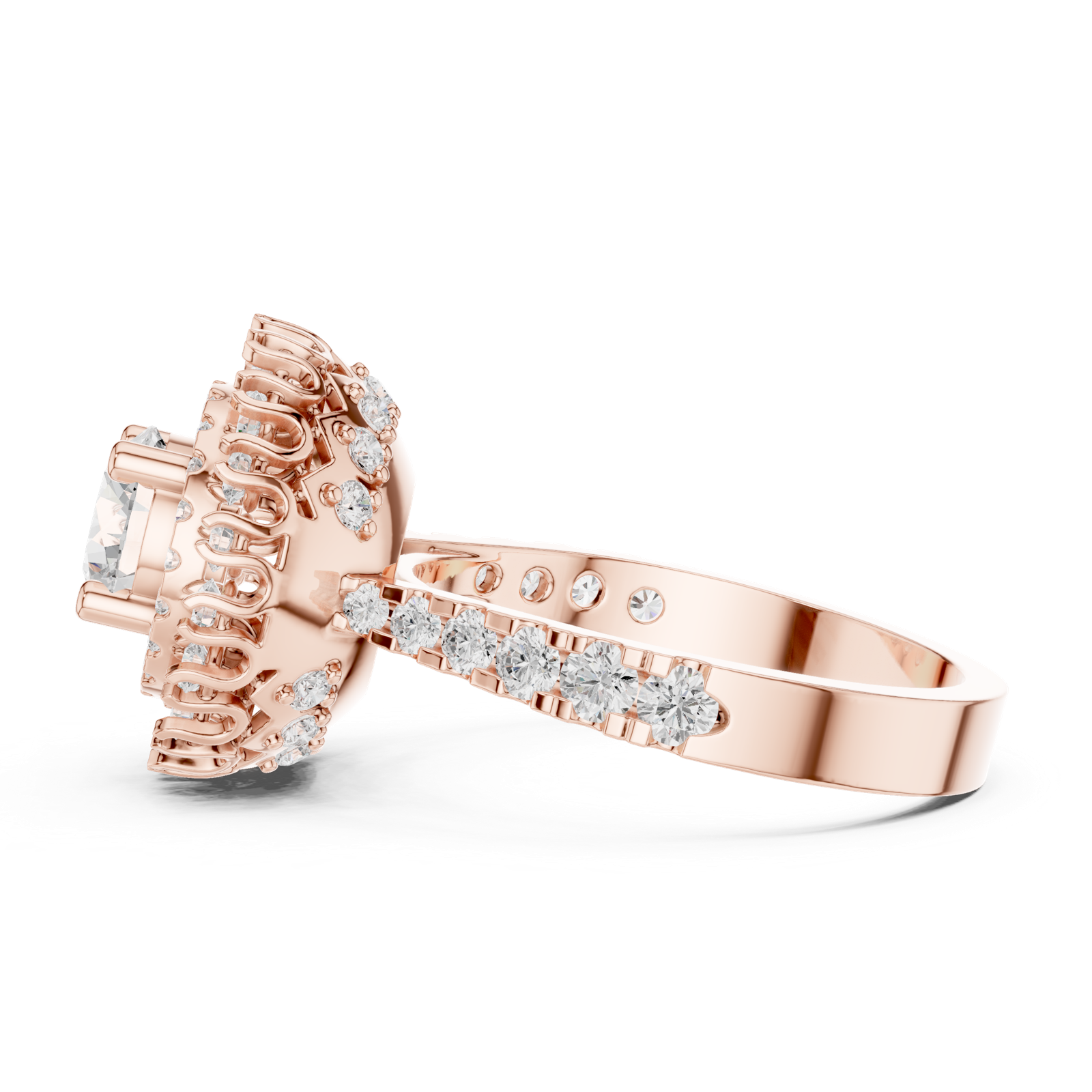 Gold Ring DDLR-400, Rose Gold, view 3
