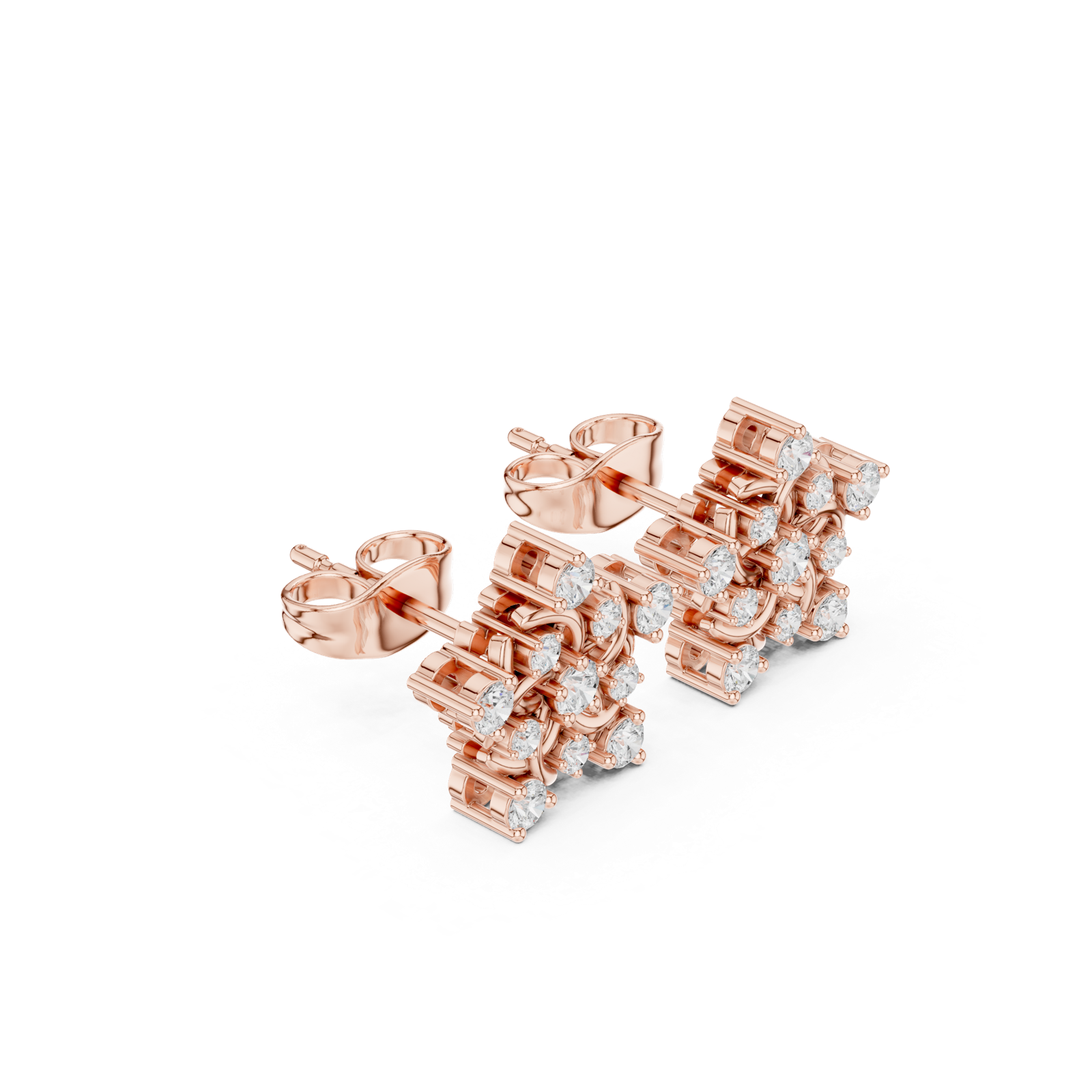 Gold Earrings AVBER, Rose Gold