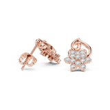 Gold Earrings L29-4544, Rose Gold, view 1