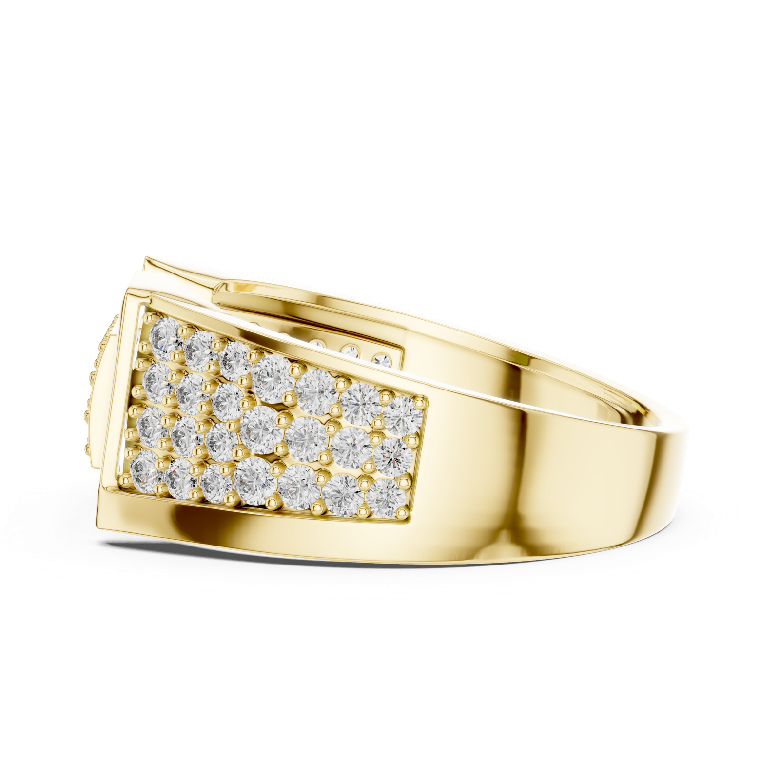 Gold Ring LR-01 (14), Yellow Gold, view 3