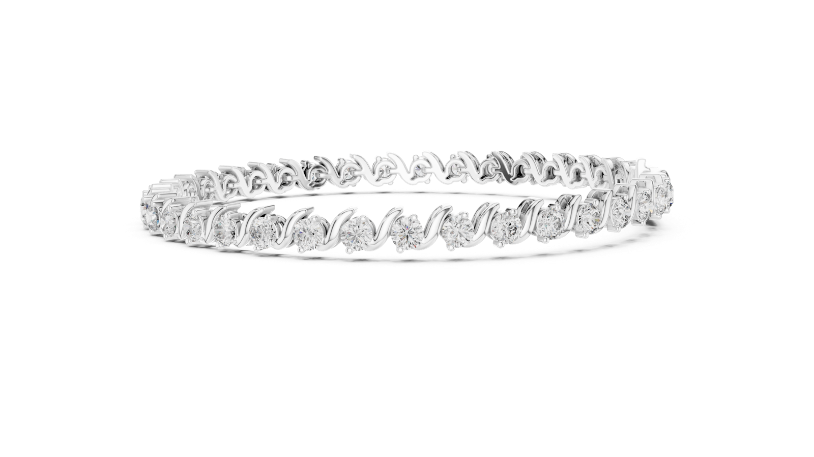 Gold Bracelet GLBR-0003, White Gold, view 3