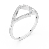 Gold Ring DR-6315, White Gold, view 2