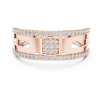Gold Ring LR-01 (22), Rose Gold, view 4