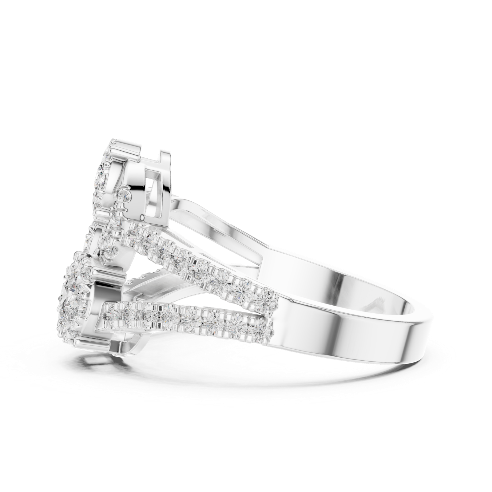 Gold Ring 19-120006L, White Gold, view 3