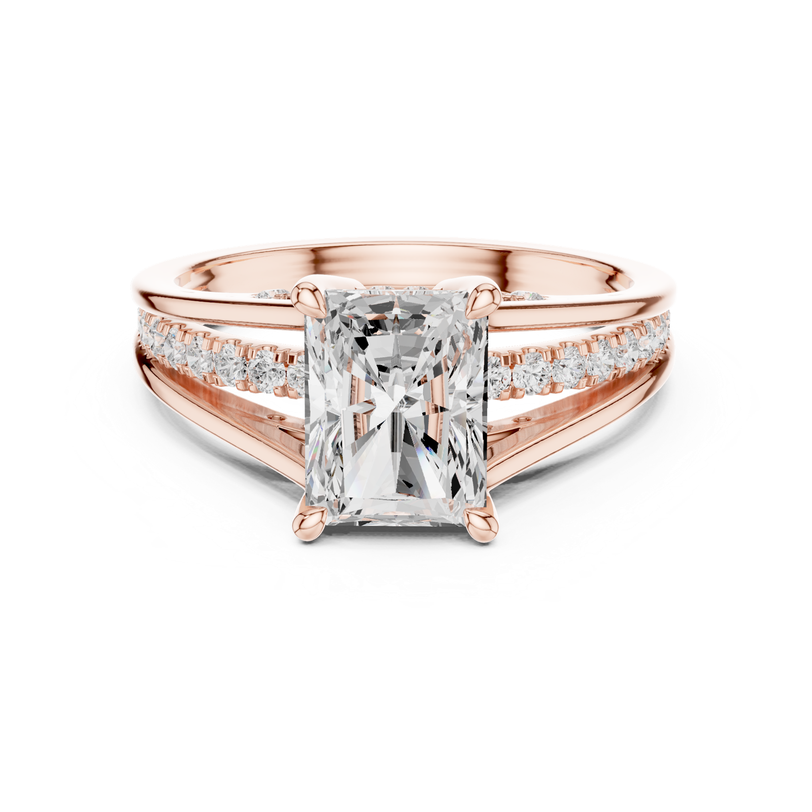 Gold Ring DDLR-998, Rose Gold, view 4
