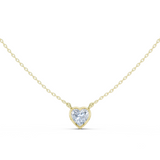 Gold Jewelry, Heart center stone, Yellow Gold