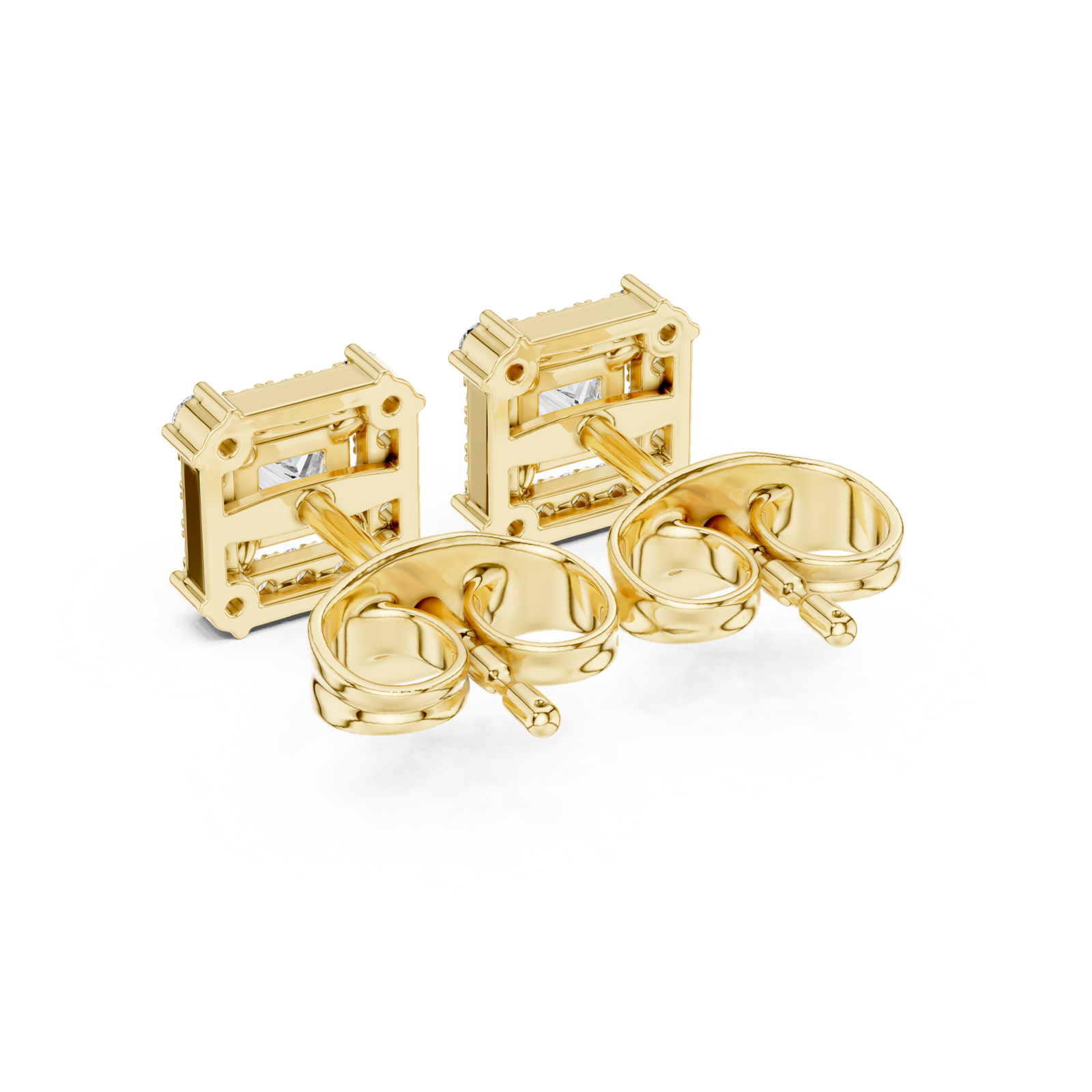Gold Earrings 3-10003E_111_S, Yellow Gold, view 3