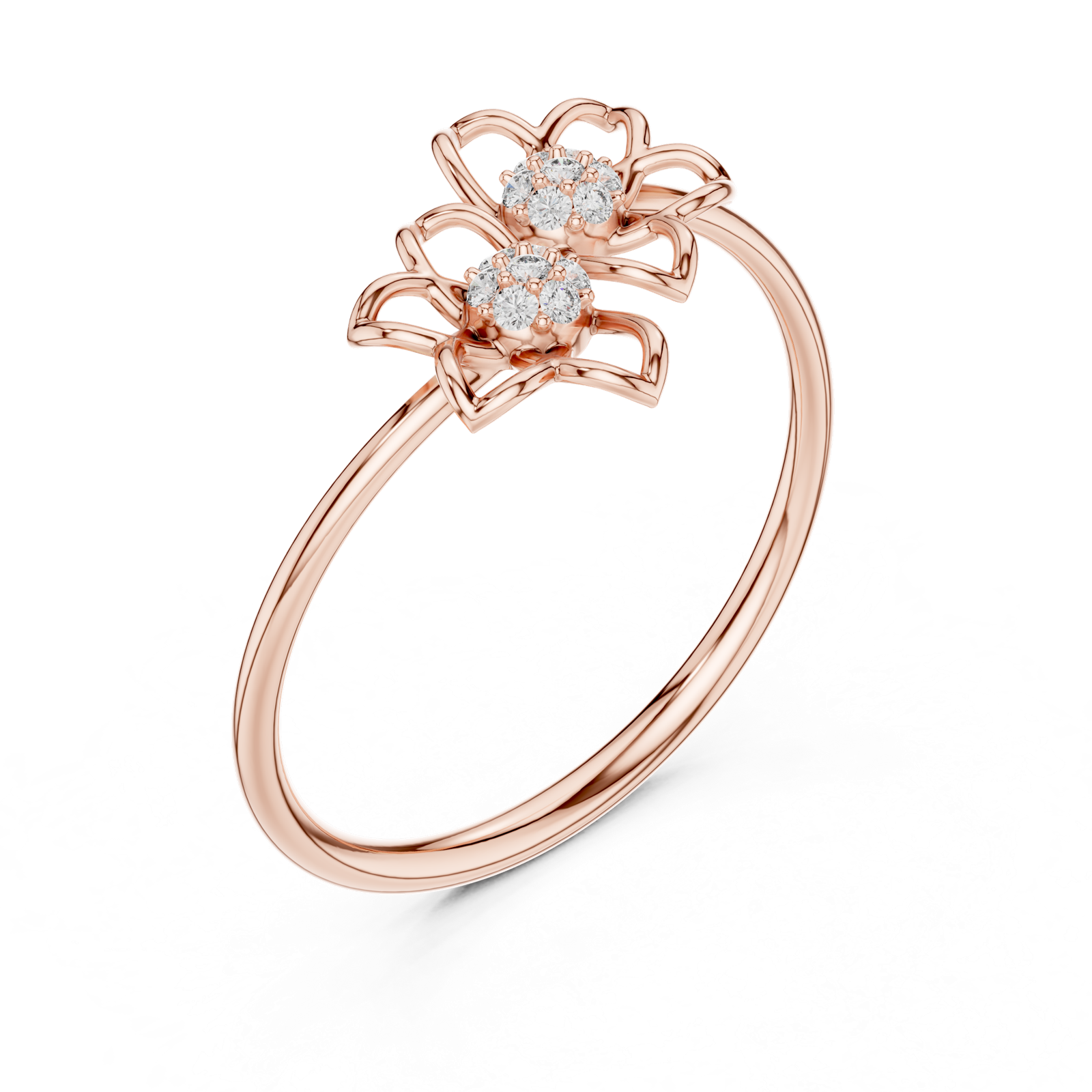 Gold Ring LR-01 (100), Rose Gold, view 2