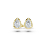 Gold Jewelry DDER-001, Pear center stone, Yellow Gold