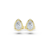 Gold Jewelry DDER-001, Pear center stone, Yellow Gold