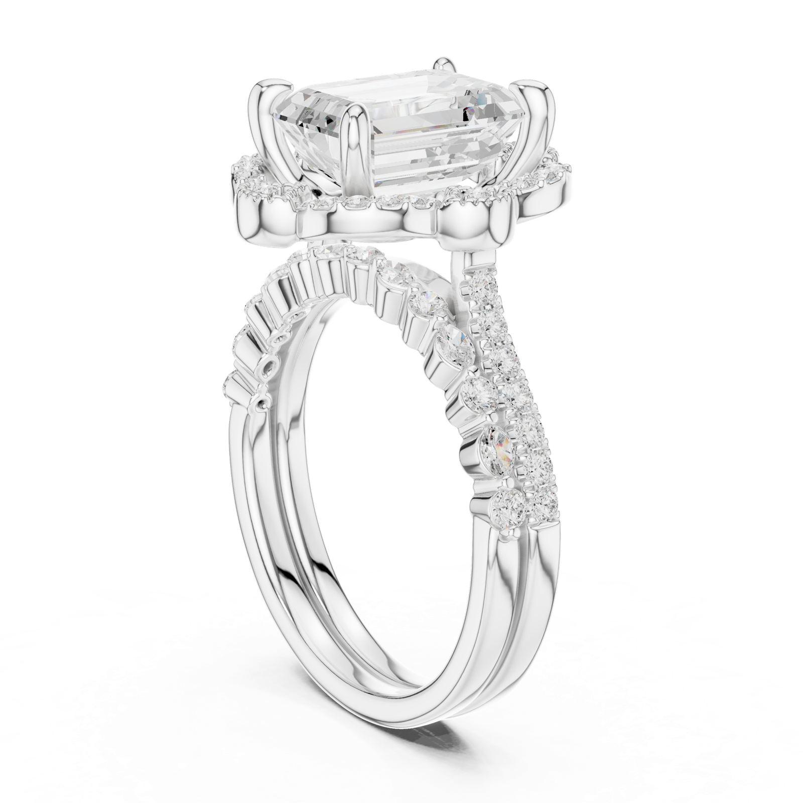 Gold Ring DDLR-442, White Gold, view 1