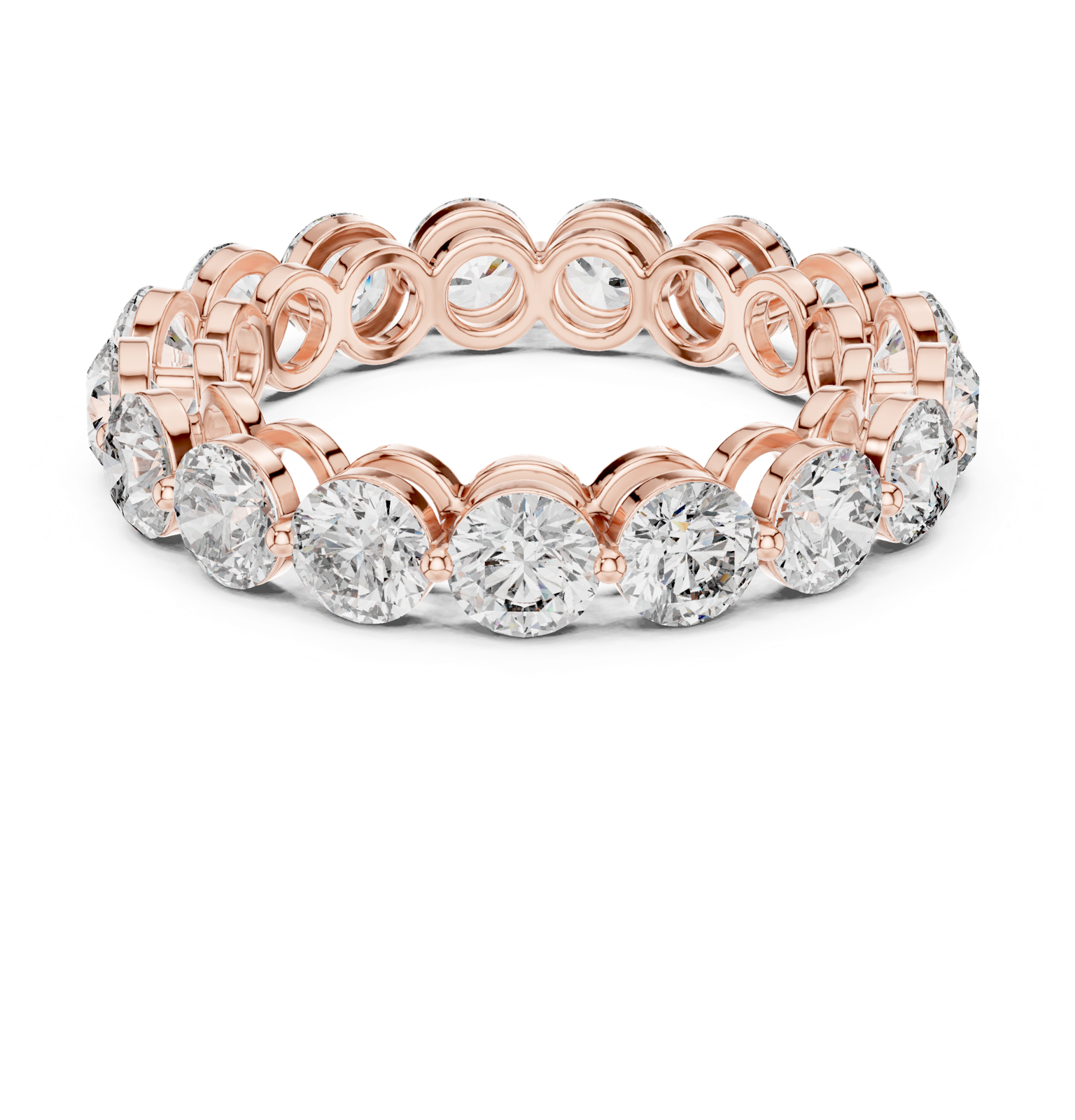 Gold Ring ALR-54, Rose Gold, view 4
