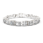 14K Solid Gold Lab Diamond Bracelet, White Gold