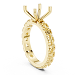 Gold Jewelry, Cushion center stone, Yellow Gold, view 1