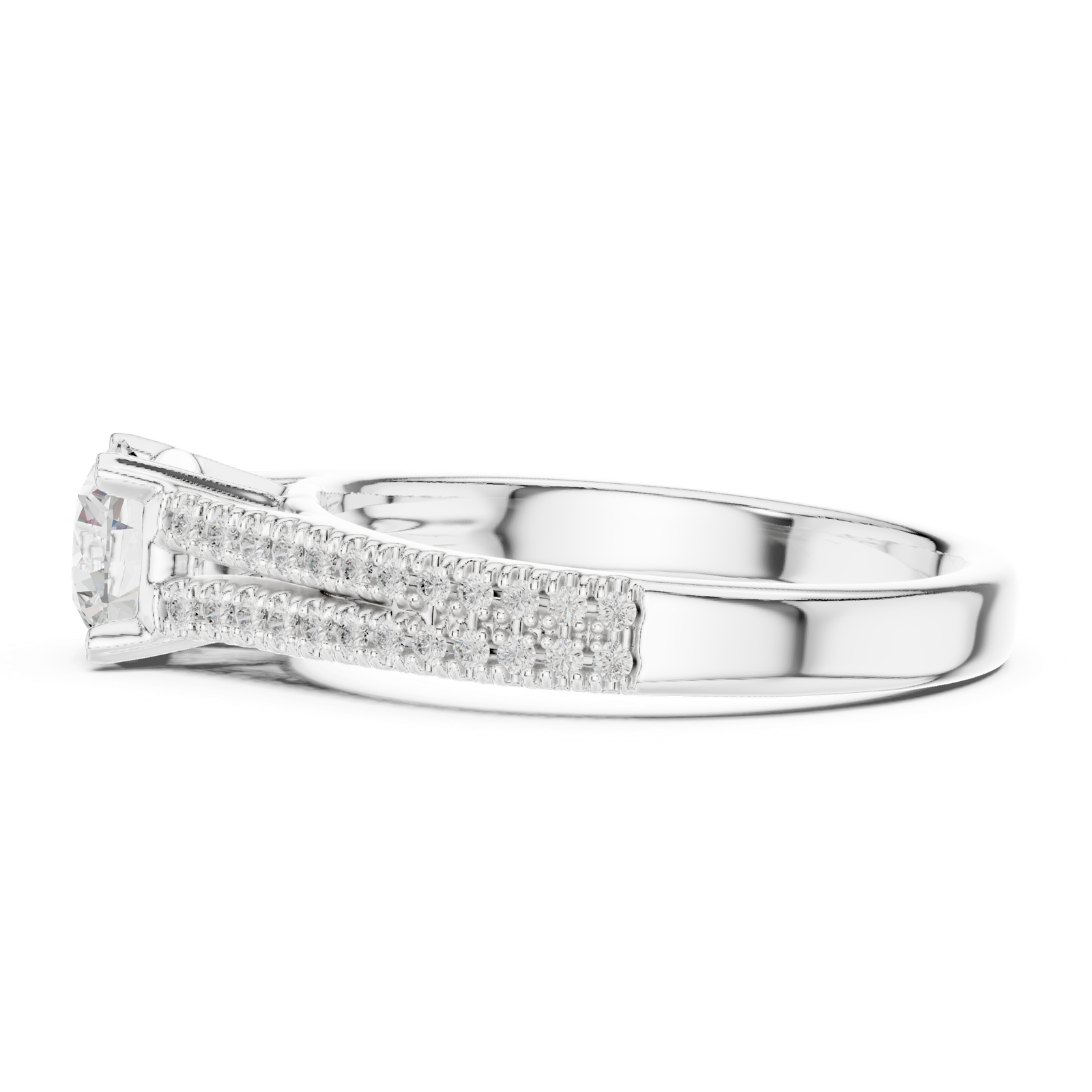Gold Ring LR-0326, White Gold, view 3