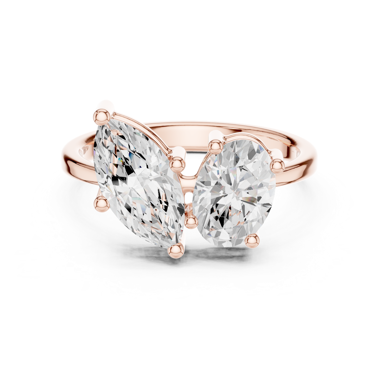 Gold Ring DDLR-532, Rose Gold, view 4