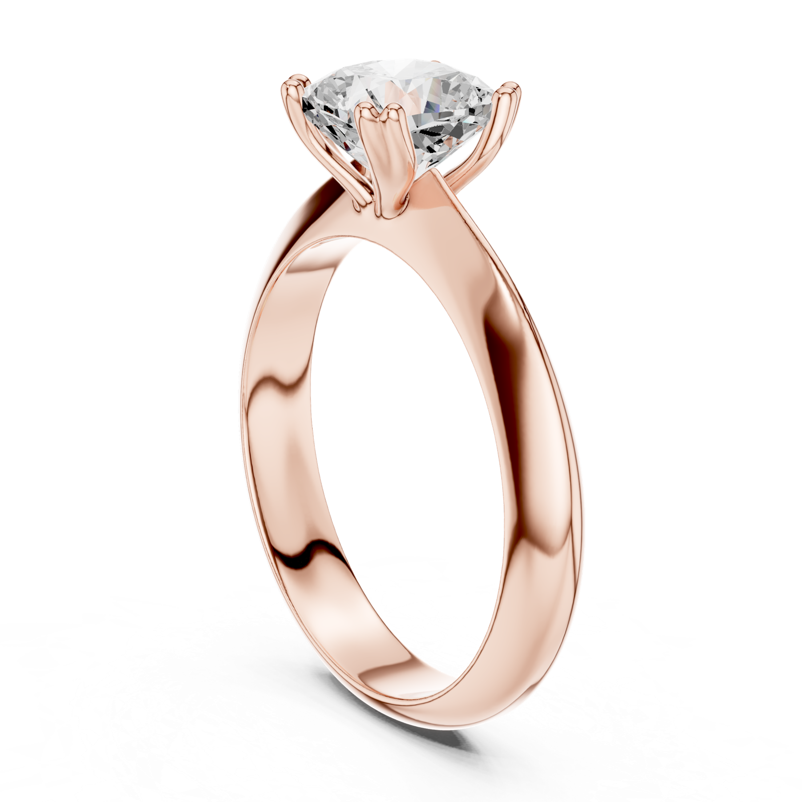Gold Jewelry L36-8, Cushion center stone, Rose Gold, view 1