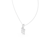 Gold Pendant 12-10012P, White Gold, view 2