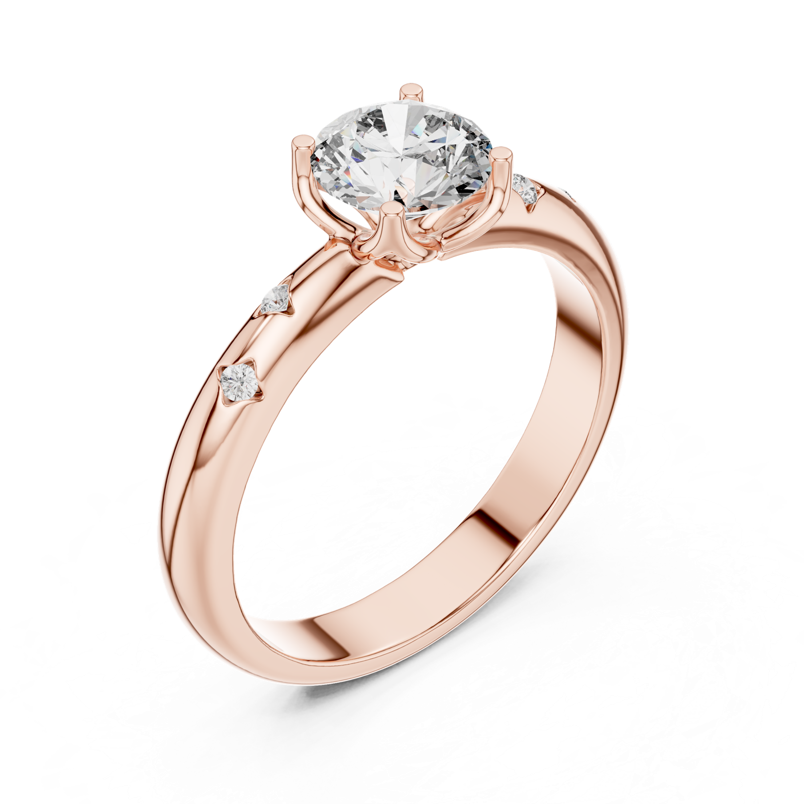 Gold Ring L03-1180, Rose Gold, view 2