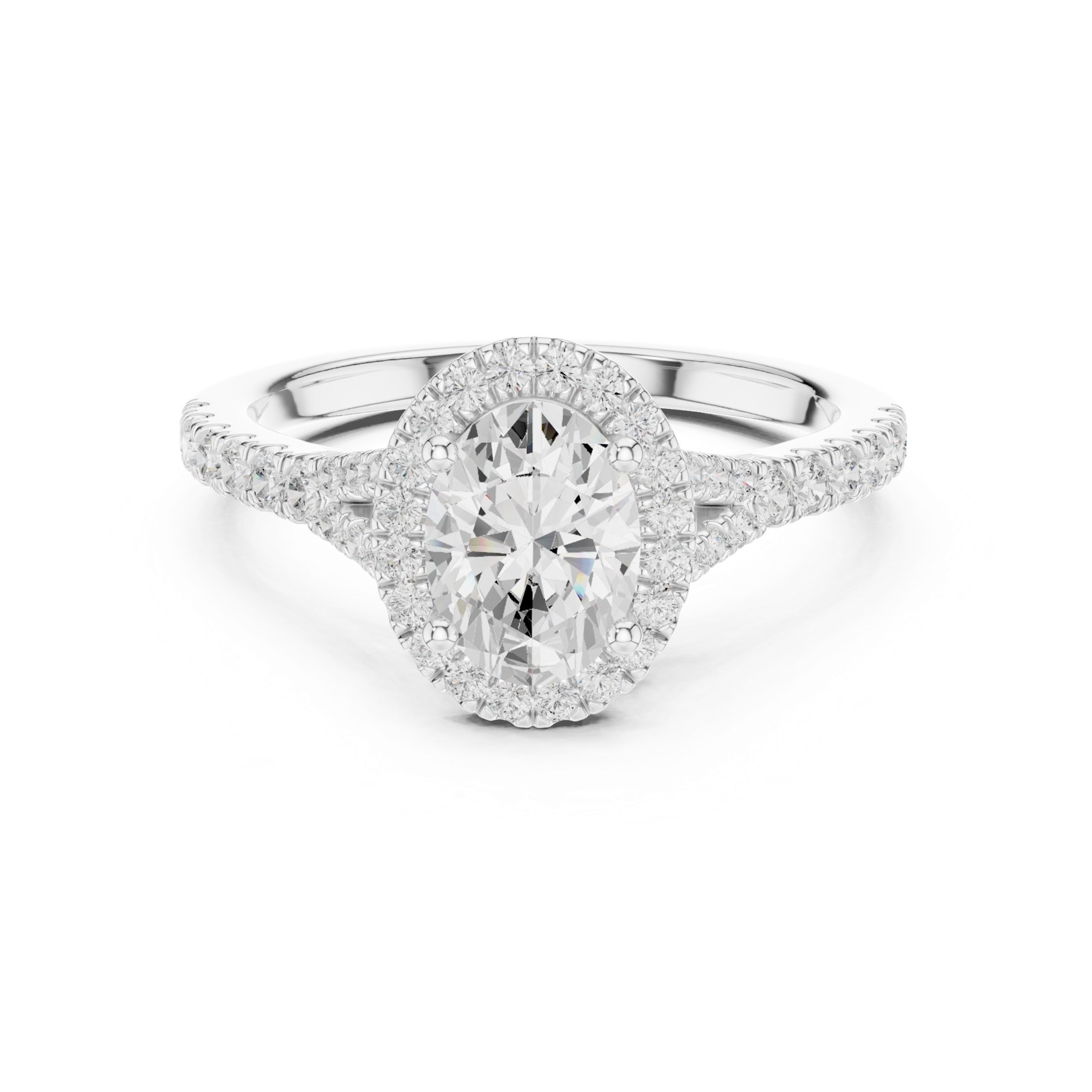 Gold Ring DDLR-910, White Gold, view 4